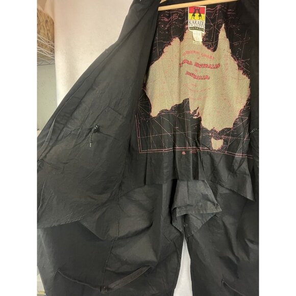 Kukadu 1032 Black Australian Drover Waxed Canvas Riders Coat Men’s XL [no cape] - Picture 9 of 14